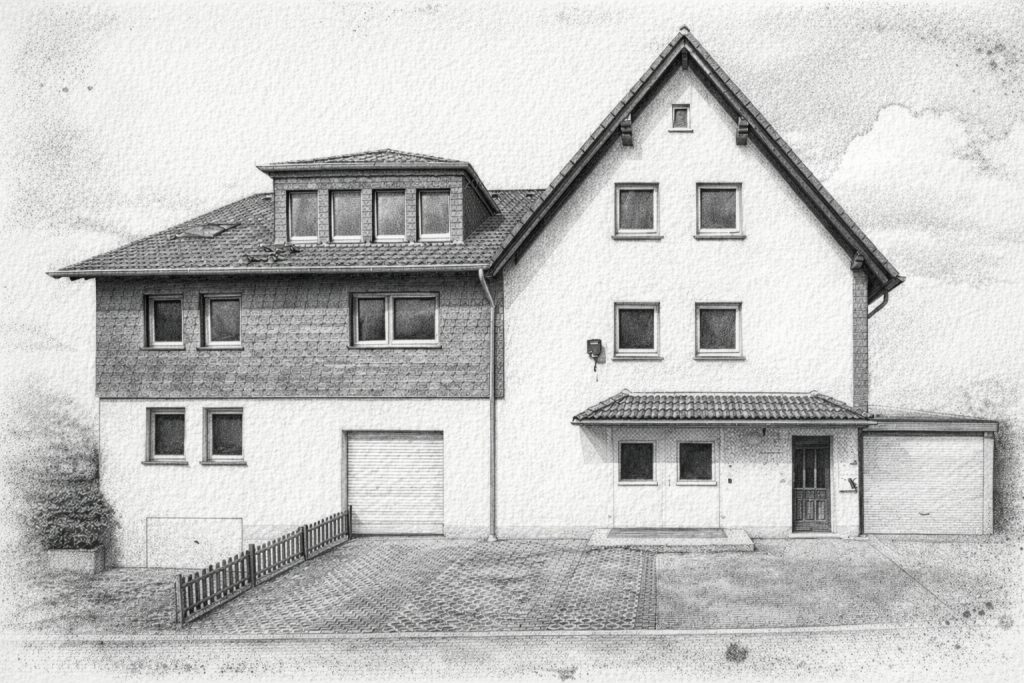 Außenansicht des Bürogebäudes der AE Gebäudereinigung in Langenfeld